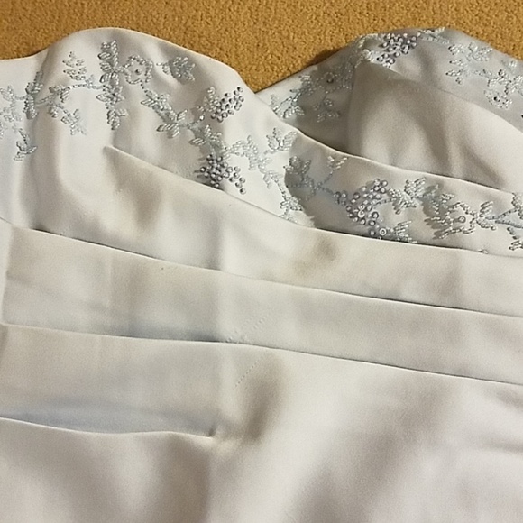 Kay Unger Baby Blue Corset Dress Top Size 8 - Picture 2 of 5